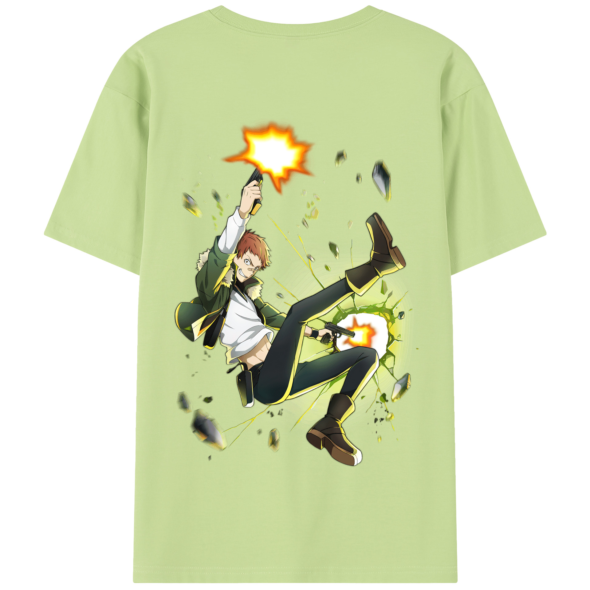 （画像用） 文豪ストレイドッグス Bungo Stray Dogs 綿100％半袖Tシャツ（背面プリント）